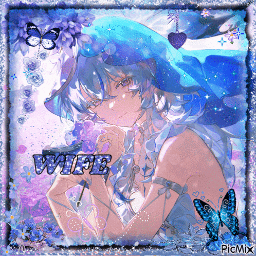 a picture of a girl with the word wife on the bottom
