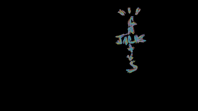 a colorful drawing of a cactus jack logo