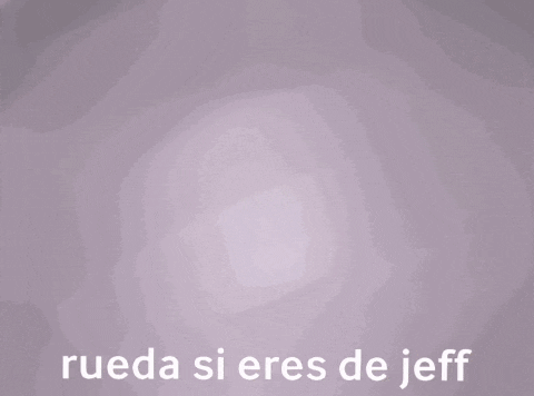 a cartoon of a man with the words rueda si eres de jeff written below him