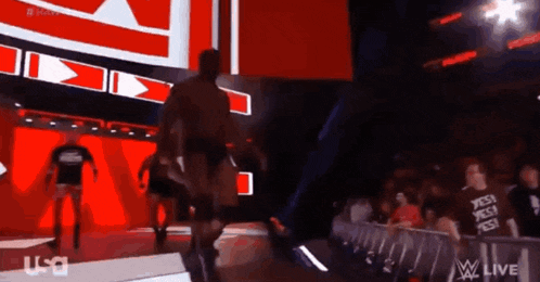 a wrestling match is being broadcasted on usa network