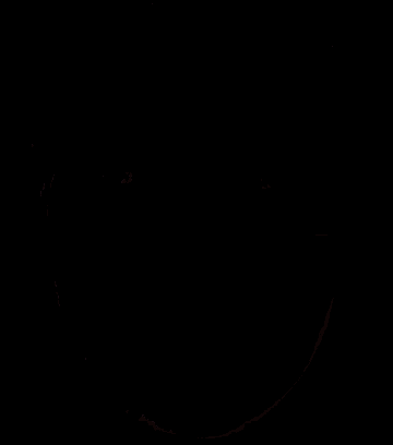 a close up of a woman 's face making a funny face with her mouth open .