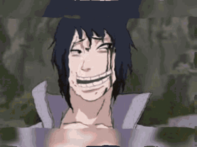 a drawing of a man with a smiley face