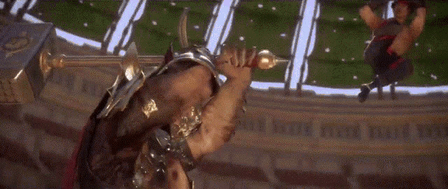 a video game character is kicking another character in the face .