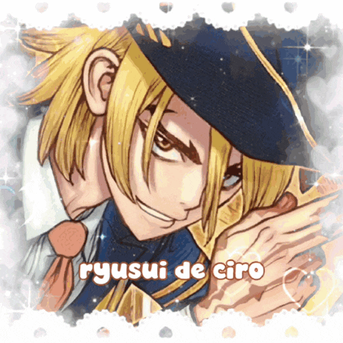 a drawing of a man with the name ryusui de ciro