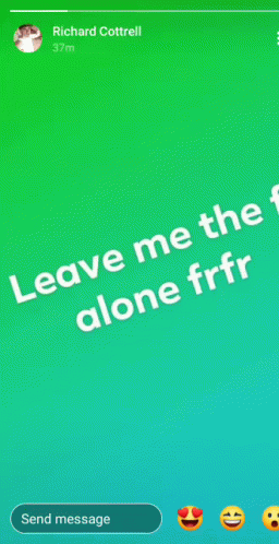 Leave Me Alone Insta Story GIF - Leave Me Alone Insta Story Green Background GIFs