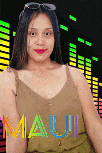 a woman with the name maui written on her