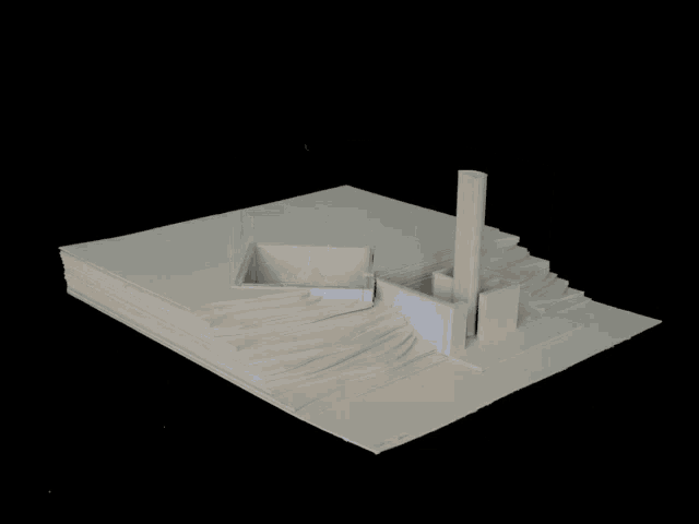 a model of a house is shown on a black surface