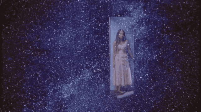 a door in the middle of a galaxy