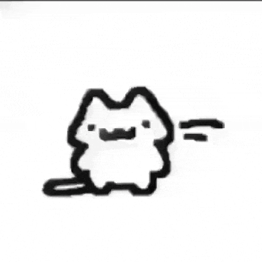a black and white drawing of a cat laying down on a white surface .