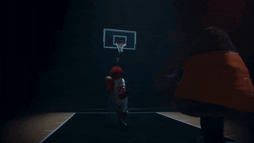 a basketball player wearing a jersey with the number 23 on it