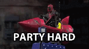 Deadpool Party Hard GIF - Deadpool Party Hard Weee GIFs