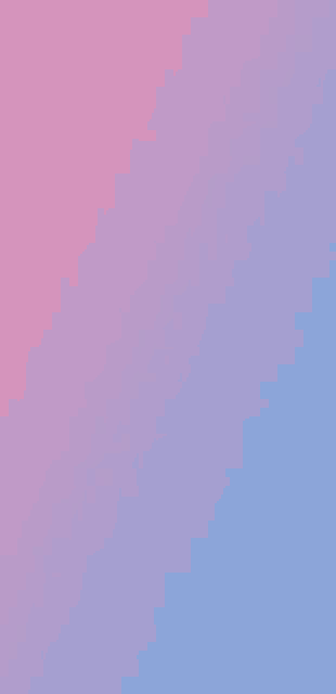 a drawing of a heart on a pink and blue background with korean writing