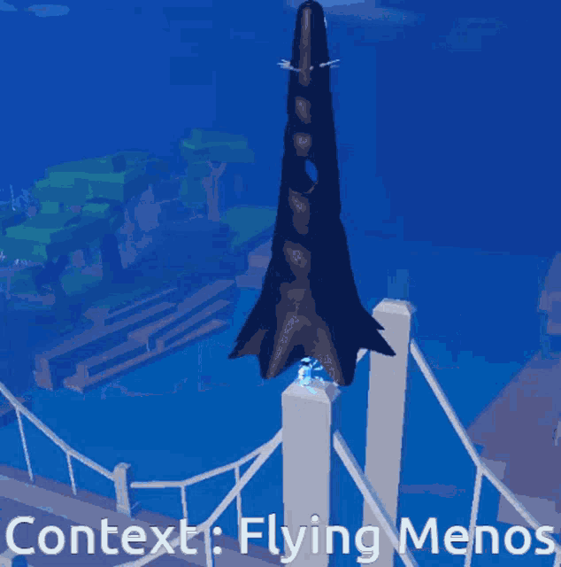 a picture of a bridge with the words context flying menos below it