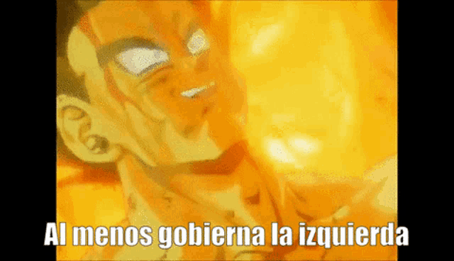 a picture of a man with the words al menos gobierna la izquierda