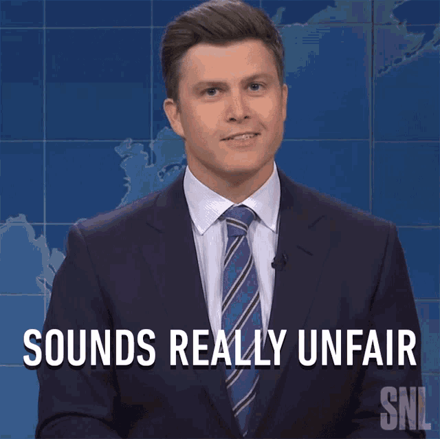 Sounds Really Unfair Saturday Night Live GIF - Sounds Really Unfair Saturday Night Live It Doesnt Sound Fair GIFs
