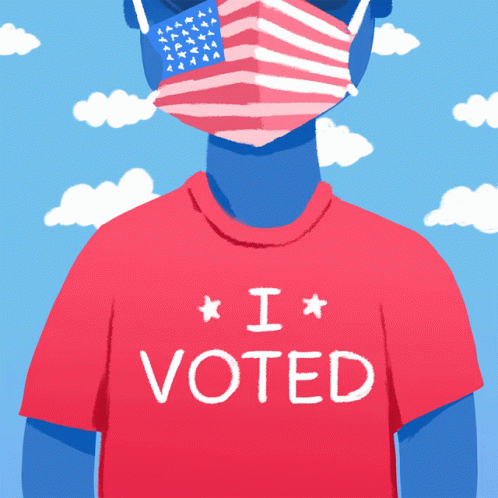 I Voted Election Day GIF - I Voted Election Day Mask On GIFs