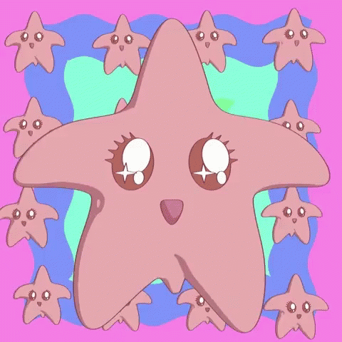 Happy Kawaii Friends 毛毛ㄉ快樂好朋友 GIF - Happy Kawaii Friends 毛毛ㄉ快樂好朋友 Starfish GIFs