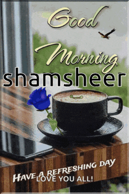 a good morning greeting card with a cup of coffee