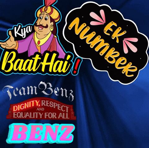 a cartoon of a man with a speech bubble that says ek number baat hai
