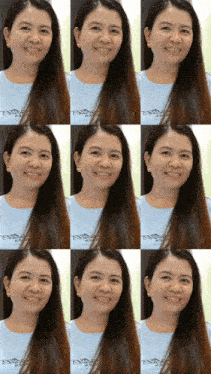 a woman with long hair wearing a shirt that says tsm on it