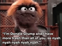 Footage From The Campaign Trail GIF - Donaldtrump Sesamestreet Trash GIFs