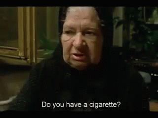 Crazy Grandma GIF - Cigarette Do You Have A Cigarette Smoking GIFs