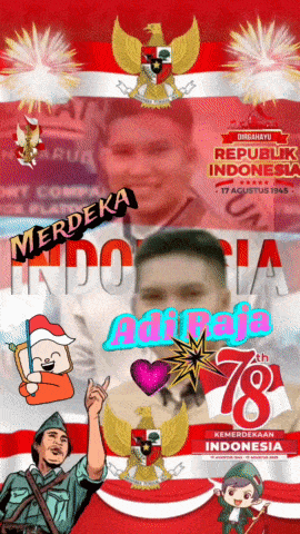 a collage of images with the words merdeka indonesia on it