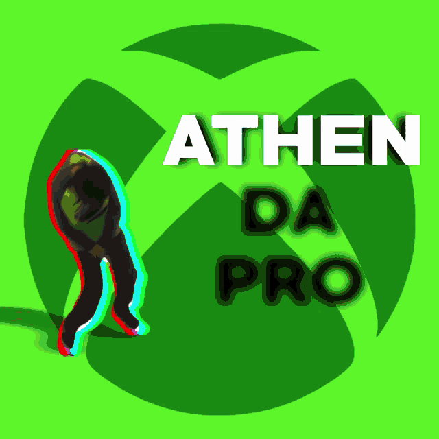 a green background with athen da pro written in white