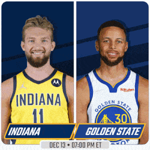 a basketball game between indiana and golden state on dec 13
