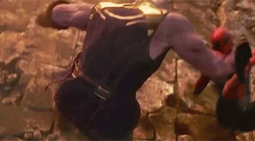 Spiderman Thanos GIF - Spiderman Thanos Fight GIFs