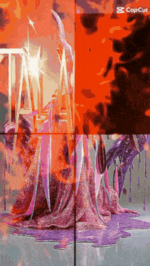 a colorful painting with the word capcut at the top