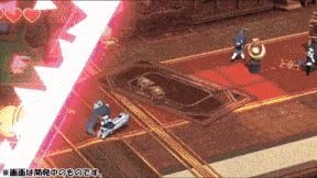 a screenshot of a video game with hearts on the walls