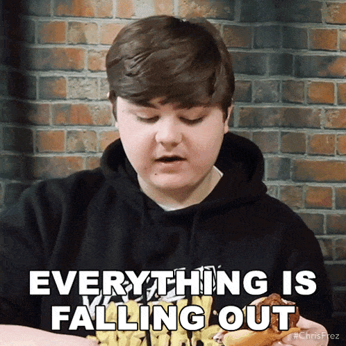 Everything Is Falling Out Vito GIF - Everything Is Falling Out Vito Chris Frezza GIFs