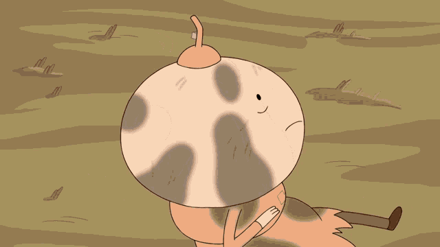 a cartoon drawing of a bug with spots on it 's face