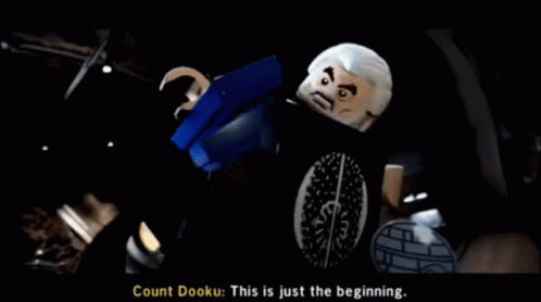 Lego Star Wars Count Dooku GIF - Lego Star Wars Count Dooku This Is Just The Beginning GIFs