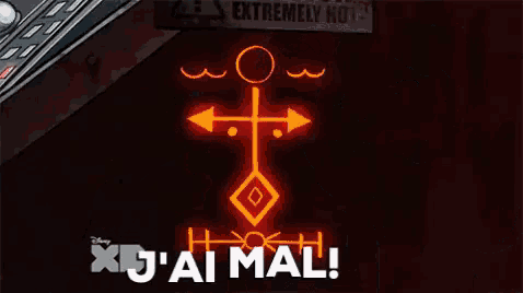 a cartoon character from gravity falls is screaming and says j ' ai mal