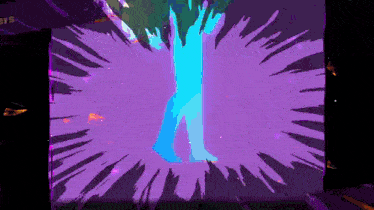 a purple and blue background with the letter i in the center