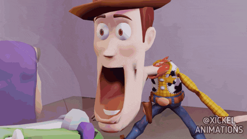 a cartoon of woody and buzz lightyear from toy story