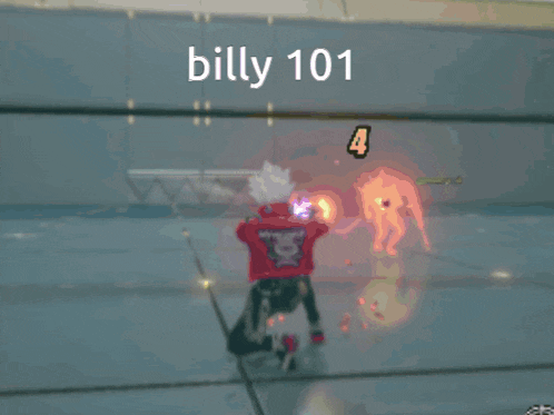 a cartoon of a person holding a gun with the name billy 101 above them