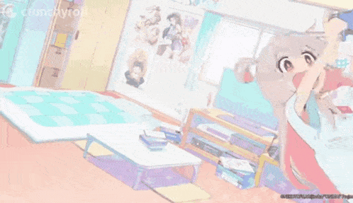 a picture of a girl playing a video game with the name mahiro oyama on it
