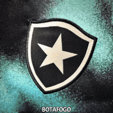 a black shield with a white star and the word botafogo on it