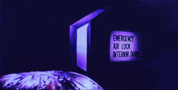 Alien Heading To Airlock Emergency Air Lock Interior Door Sign GIF