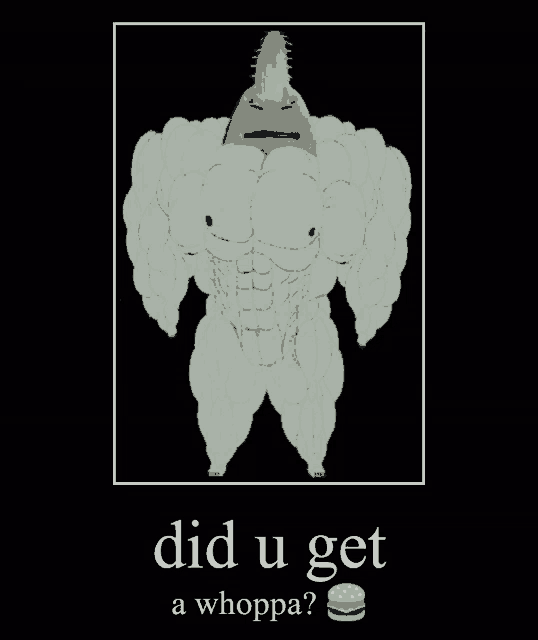 a poster that says did u get a whoppa with a hamburger on it