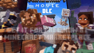 an advertisement for a movie dlc for the minecraft market place