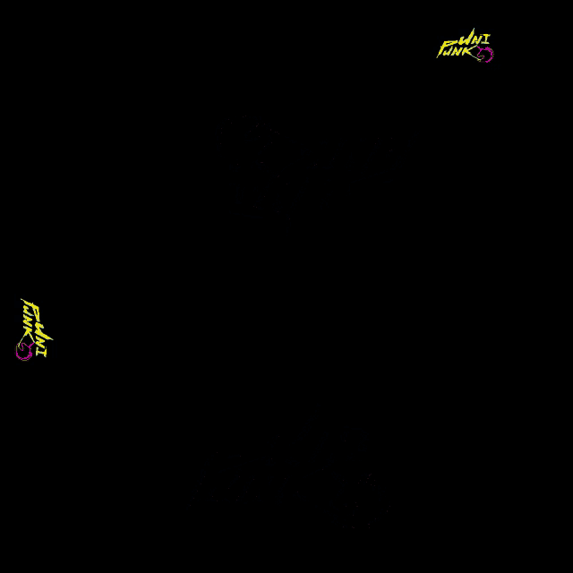 a black background with a pink and yellow logo that says anti funk