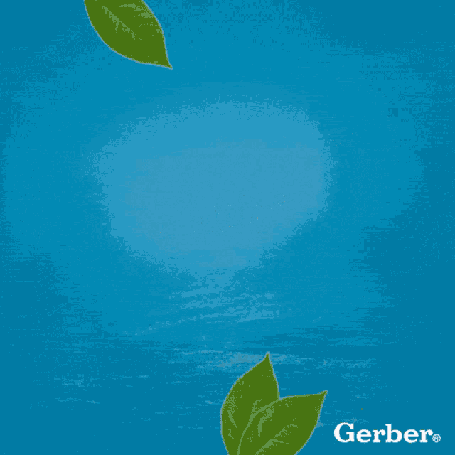 a blue background with green leaves and the words " por mi bebe todo "