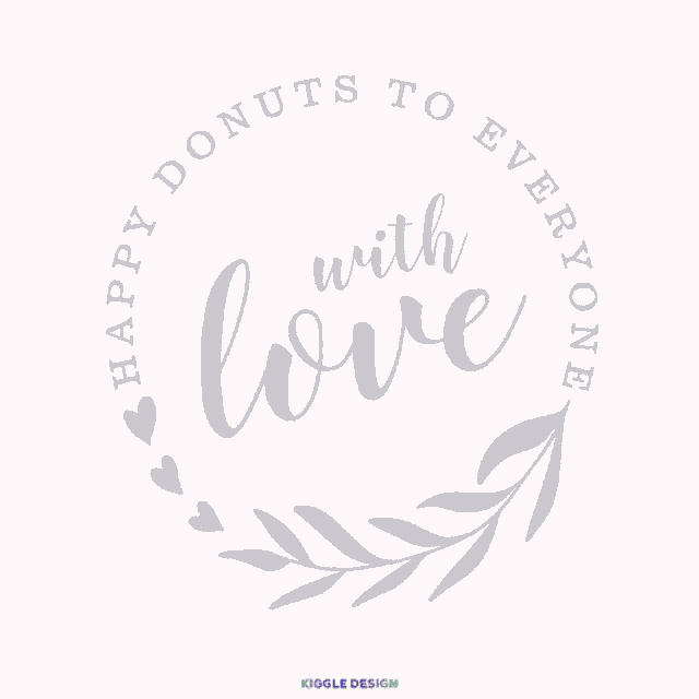 a purple logo that says happy donuts to everyone