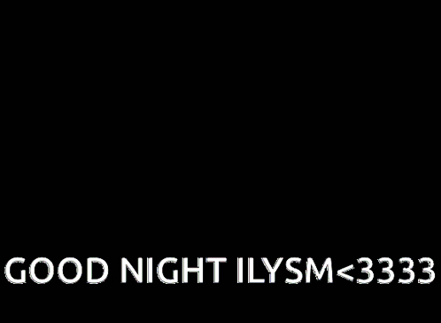a cartoon of a girl dancing with the words good night ilysm <3333 on the bottom