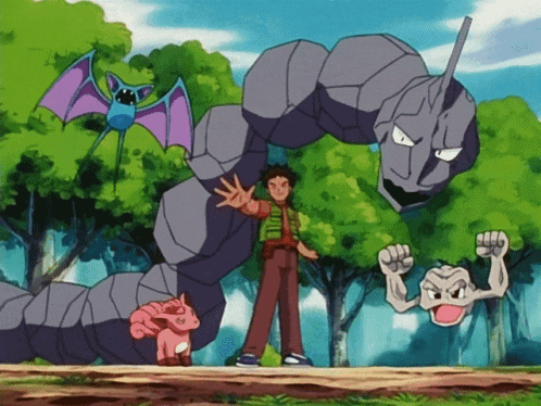 a cartoon of a man standing next to a giant snake and a bat