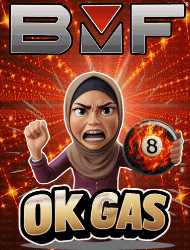 a woman in a hijab is holding a bowling ball with the number eight on it